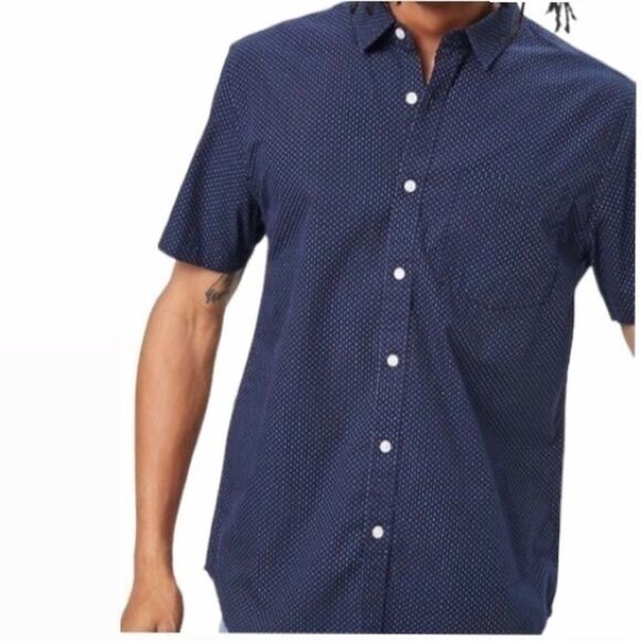 Forever 21 Navy Print Short Sleeved Shirt - Picture 6 of 10
